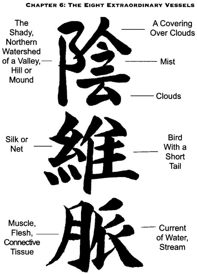 Ký tự biểu ý Trung Quốc cho Âm Duy Mạch