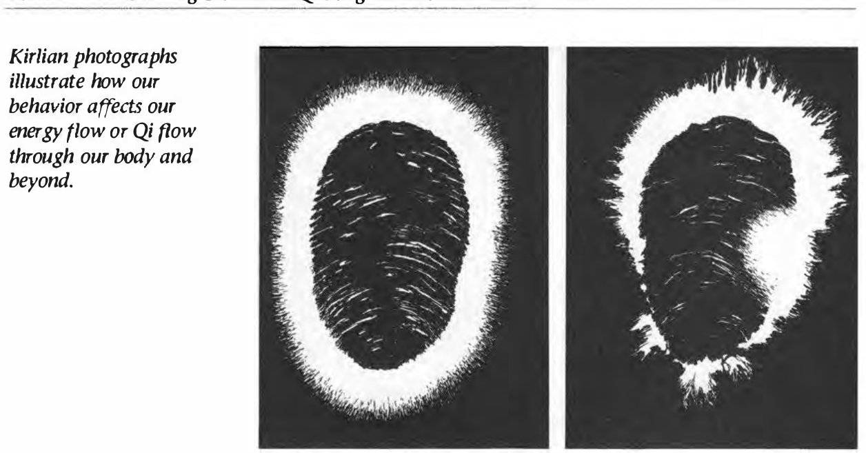Ảnh Kirlian cùng ngón tay sau khi uống cà phê và hút thuốc, năng lượng chạy loạn