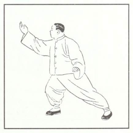 Tranh minh hoạ gốc thế Repulse Monkey (lùi bắt khỉ) và Diagonal Flying (bay chéo), nửa phải