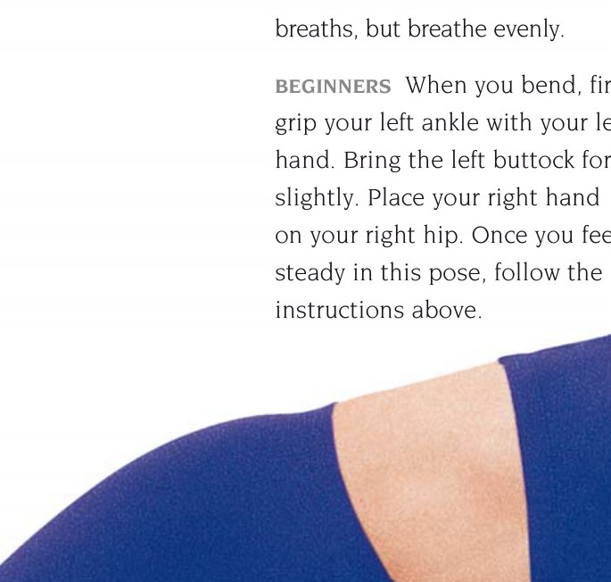 Utthita Trikonasana — không để các ngón tay hướng lên, xuống hay sang bên