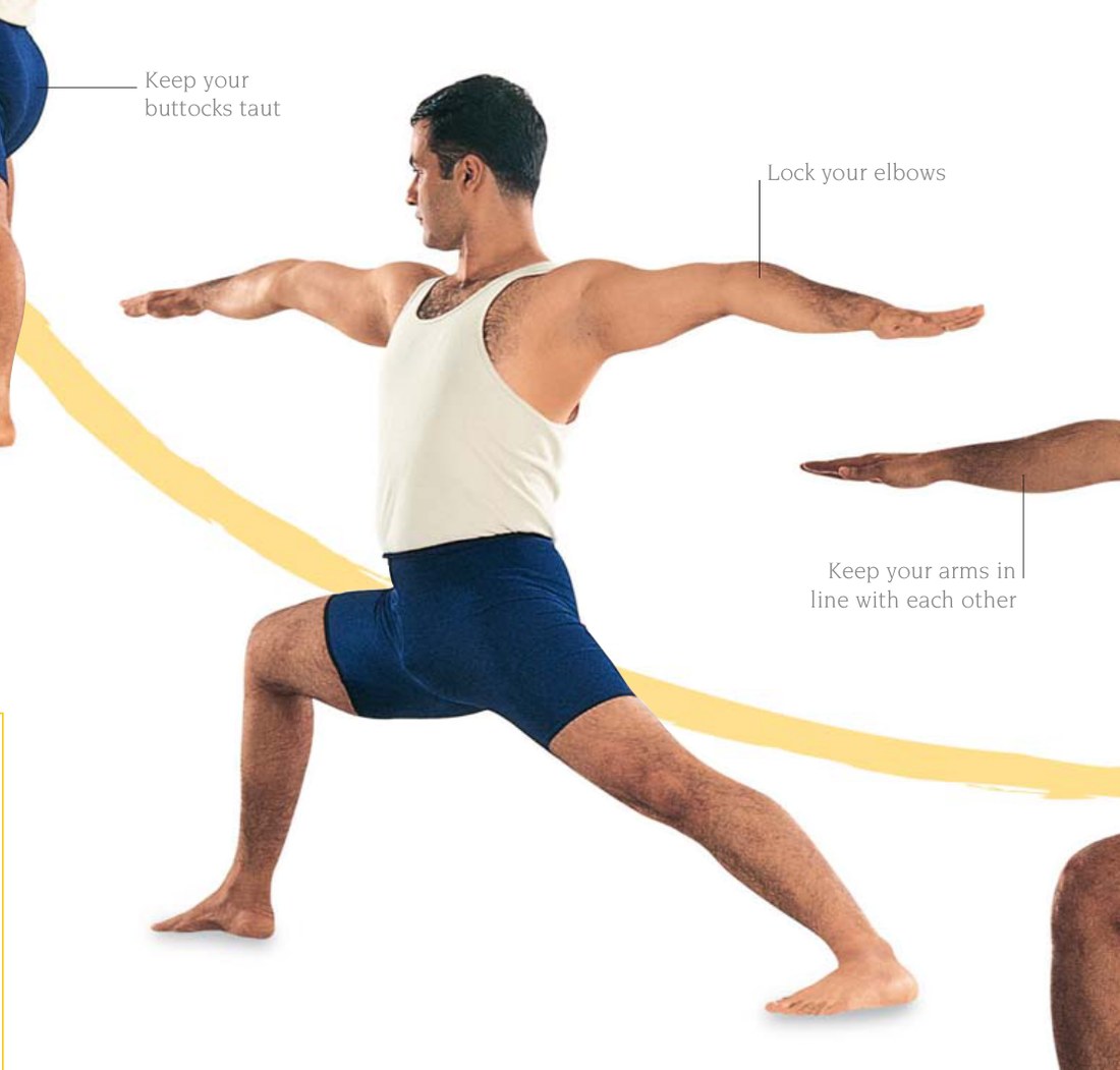 Utthita Trikonasana — giữ chân trái vững vàng