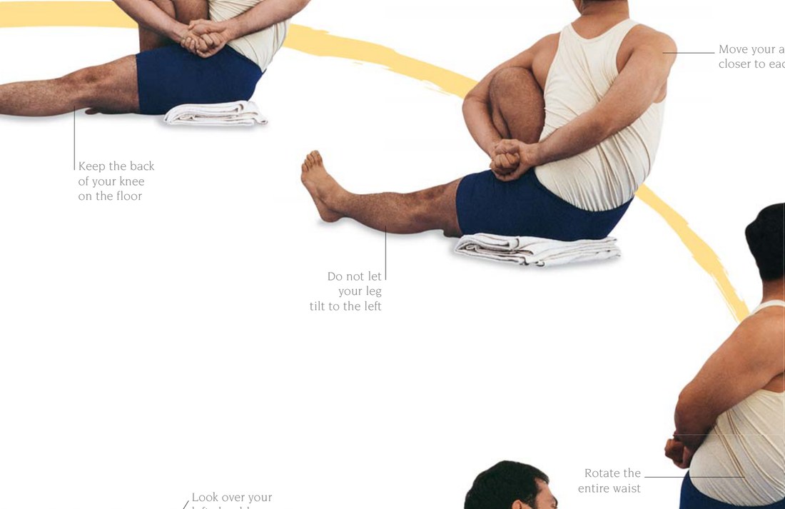 Bharadvajasana — ra khỏi tư thế