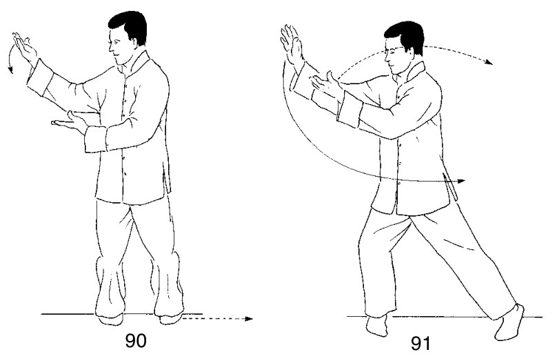 Thức 10 — Vân Thủ (Tả), các tư thế trung gian