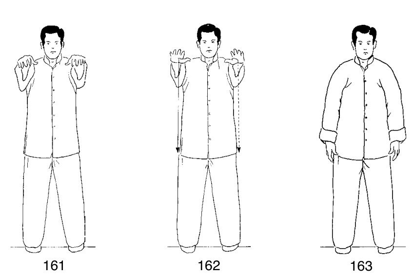 Thức 24 — Thu Thức, hạ hai tay về hai bên hông