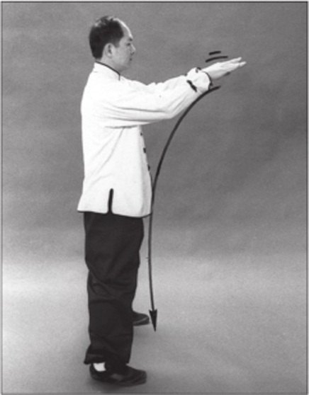 Xoay hai bàn tay hướng xuống
