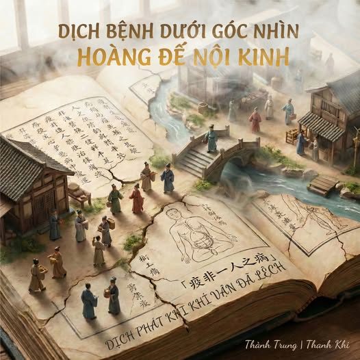 CÁCH HOÀNG ĐẾ NỘI KINH — NHÌN VỀ DỊCH BỆNH — Khi nhắc đến dịch bệnh, — nhiều người thường nghĩ đến một tác nhân cụ thể. — Nhưng trong đời sống thực tế, — dịch bệnh không chỉ là thứ “xâm nhập vào cơ thể”, — mà là sự bùng phát và lan rộng của tình trạng bệnh lý trong cộng đồng. — Nói cách khác,