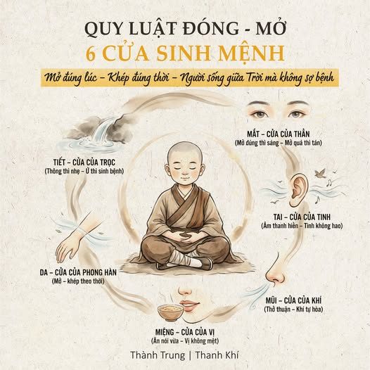Vì sao có người rất cẩn thận, — nhưng vẫn hay ốm? — Vì sao có người không quá kiêng khem, — mà thân vẫn yên, lực vẫn bền? — Theo Hoàng Đế Nội Kinh, — bệnh không chỉ đến từ bên trong. — Bệnh thường đi vào — qua những “cánh cửa” — mà con người mở sai lúc,